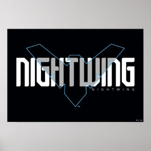 Affiche Graphique de nom high-tech Nightwing
