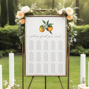 Affiche Graphique de paramètres du Mariage botanique orang