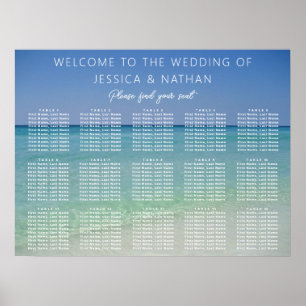 Affiche Graphique de placement de mariage avec photographi