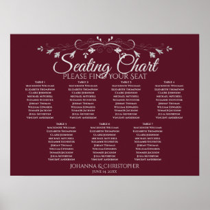 Affiche Graphique de placement de mariage de table 7 Chic