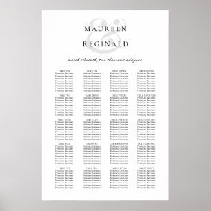Affiche Graphique de placement de mariage traditionnel élé