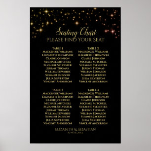 Affiche Graphique de placement de table de mariage 4 table