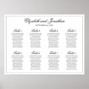 Affiche Graphique de placement de table de mariage Simple 