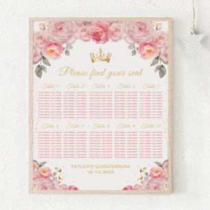 Affiche Graphique de placement des 10 tables pour la Quinc
