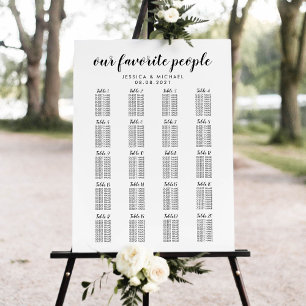 Affiche Graphique de placement des invités de mariage gran