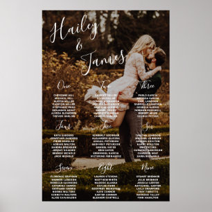 Affiche Graphique de placement élégant pour mariage modern