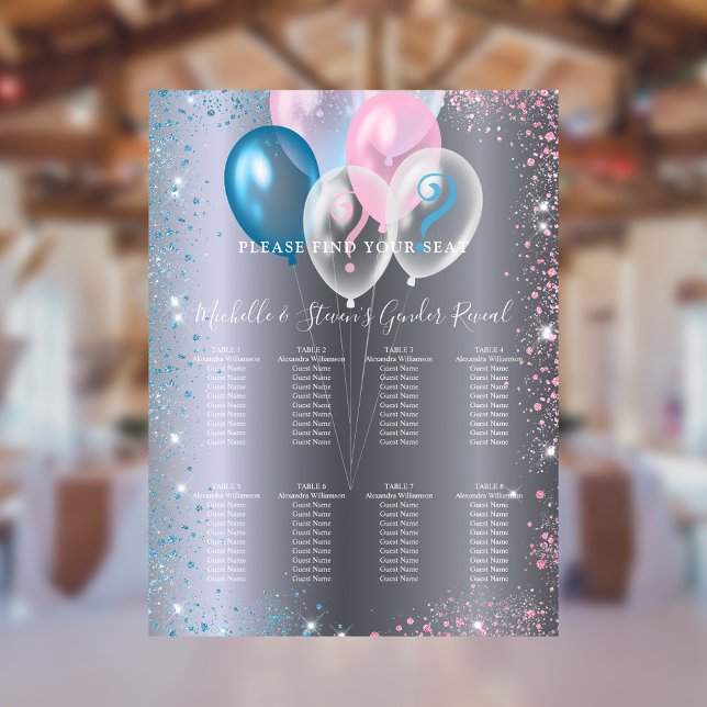Affiche Graphique de placement pour une fête de révélation (Créateur téléchargé)