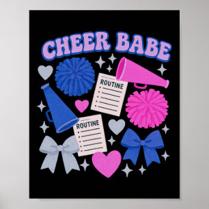 Affiche Graphique de routine de cheerleading Cheer Be Coqu