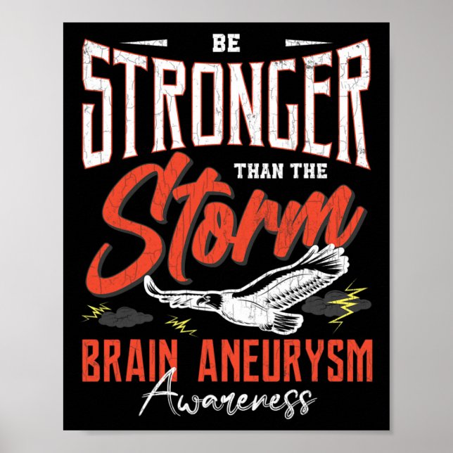 Affiche Graphique de sensibilisation à l'neurysme cérébral (Devant)
