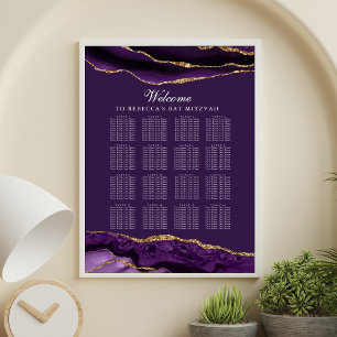 Affiche Graphique de siège de la partie d'âge or violet ch