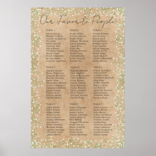 Affiche Graphique de siège de Mariage de fleurs de gypsoph