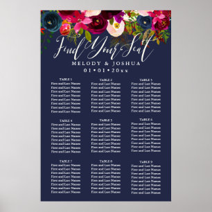 AFFICHE GRAPHIQUE DE SIÈGE DES FLEURS DE COULEUR D'EAU