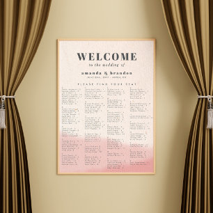 Affiche Graphique de siège Mariage alphabétique Blush & Bo