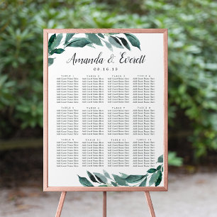 Affiche Graphique de siège Mariage de Foliage abondant