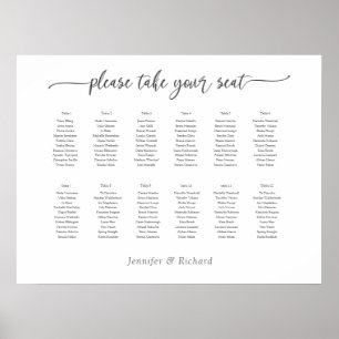 Affiche GRAPHIQUE DE SIÈGE mariage HORIZONTAL 9,