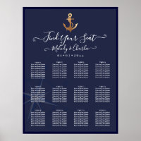 GRAPHIQUE DE SIÈGE NAUTIQUE FAUX OR ANCRE NAVY