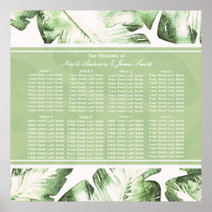 Affiche Graphique de sièges aux élégantes feuilles tropica