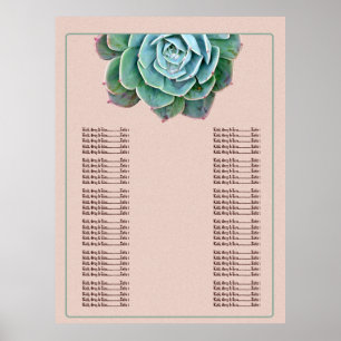 Affiche Graphique de sièges de Mariage brillant