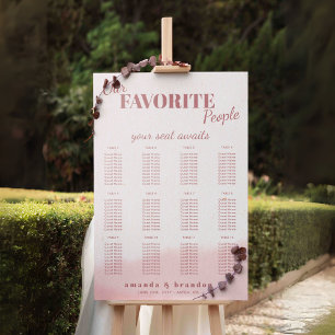 Affiche Graphique de sièges Mariage de script en gras et e