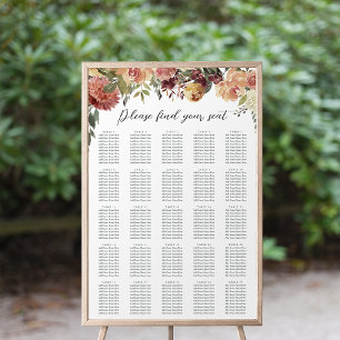 Affiche Graphique de sièges Mariage Floral XL en fleurs ru