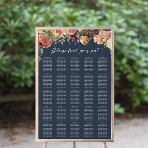 Affiche Graphique de sièges Mariage Floral XL en fleurs ru