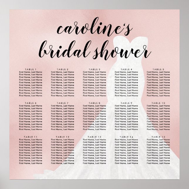 Affiche Graphique de sièges nuptiaux Blusush Bride habillé (Devant)