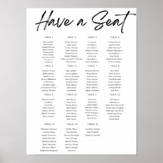 Affiche Graphique de sièges simple