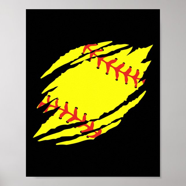 Affiche Graphique de softball _1 (Devant)