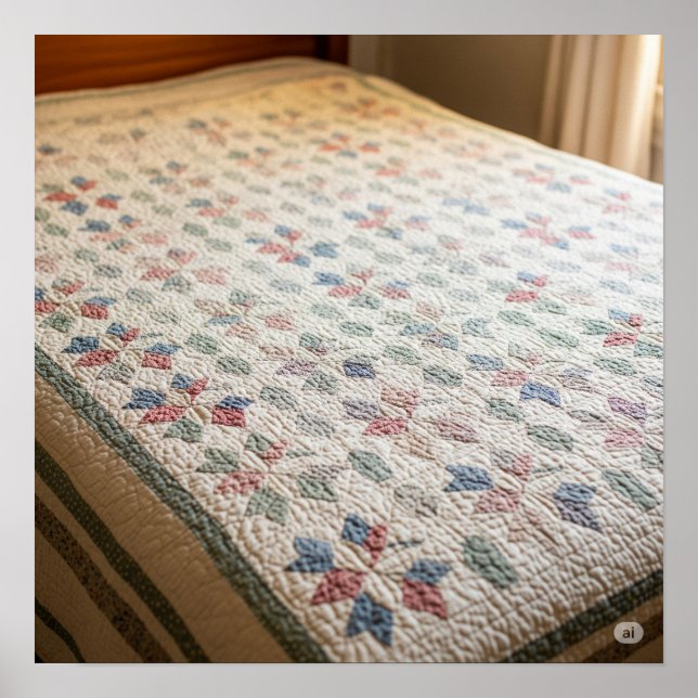 Affiche Graphique de surface composée vintage (Devant)