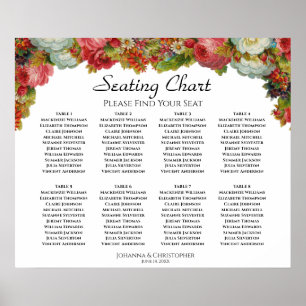 Affiche Graphique de table de mariage rustique d'automne f