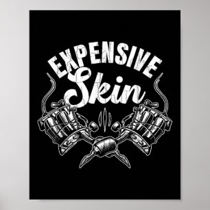 Affiche Graphique de tatouages d'artiste de tatouage amusa