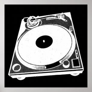 Affiche Graphique de Tourne-disque