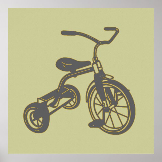 Affiche Graphique de tricycle pour enfants (Devant)