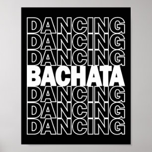 Affiche Graphique De Typographie De Bachata Pour Salsa Lat