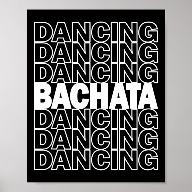 Affiche Graphique De Typographie De Bachata Pour Salsa Lat (Devant)