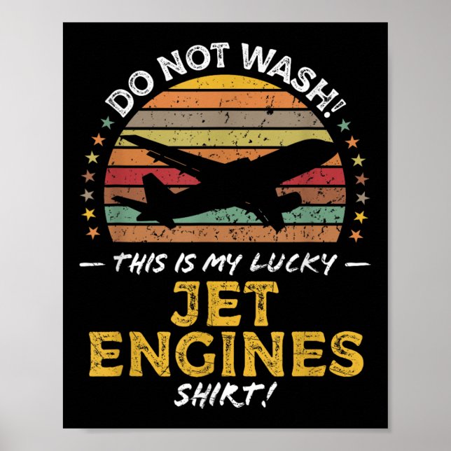 Affiche Graphique des devis d'avion amusant des moteurs à  (Devant)