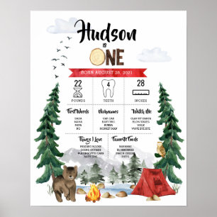 Affiche Graphique d'étape du 1er anniversaire One Happy Ca
