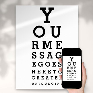 Affiche Graphique d'optométriste Créez votre propre messag