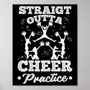 Affiche Graphique drôle de cheerleading pour femme fille d