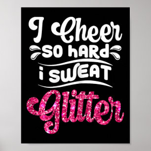 Affiche Graphique drôle de cheerleading pour les filles de