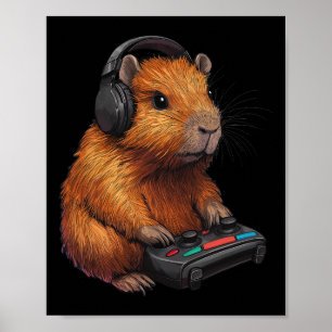 Affiche Graphique drôle de jeu de jeu de Capyra Gamer
