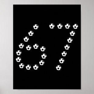 Affiche Graphique du numéro de football 67 _ Maillot de sp