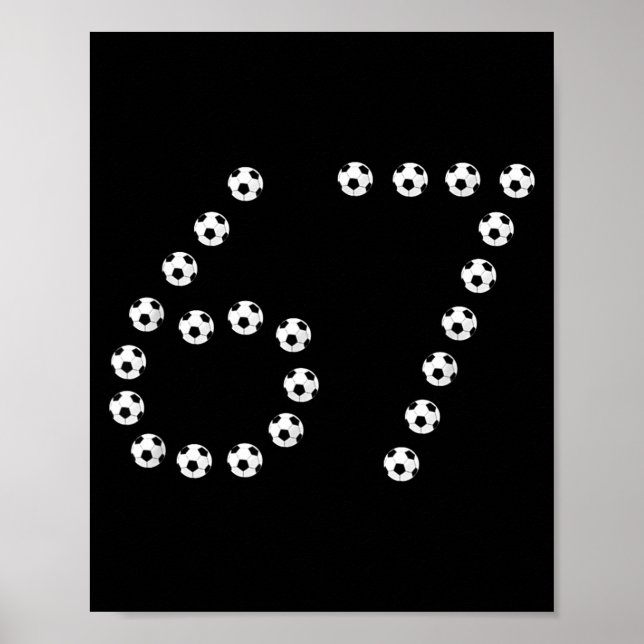 Affiche Graphique du numéro de football 67 _ Maillot de sp (Devant)