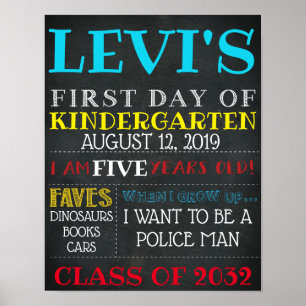 AFFICHE GRAPHIQUE DU PREMIER JOUR DE L'ÉCOLE