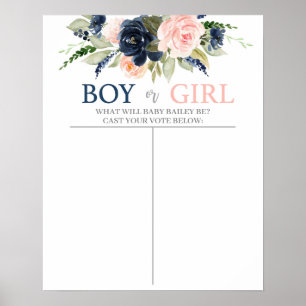 Affiche Graphique garçon ou fille, Guess the Gender