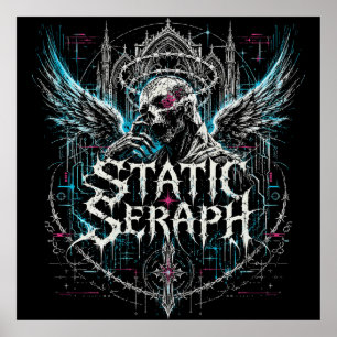 Affiche Graphique gothique cyberpunk statique de Séraphin