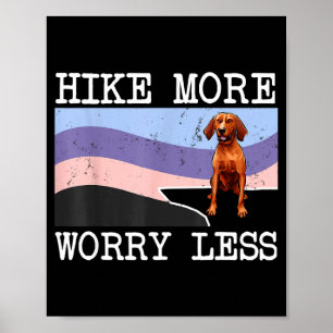 Affiche Graphique limier redbone hikez plus inquiétez moin