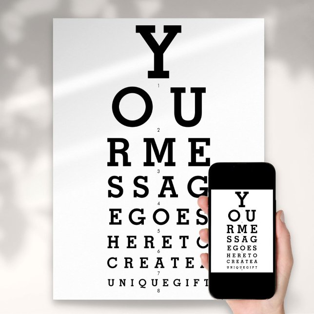 Affiche Graphique optique Créez votre propre message (Créateur téléchargé)