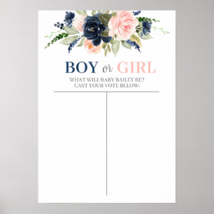 Affiche Graphique pour garçon ou fille, Guess the Gender P