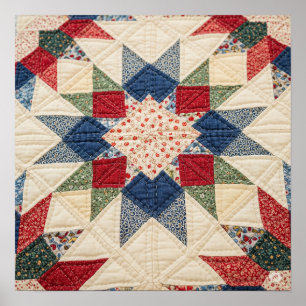 Affiche Graphique Quilt Star